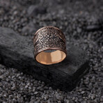 Rose Plated Gravure Ring // Bronze (9)