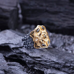 Dagger Silver Ring // Silver + Gold (9)