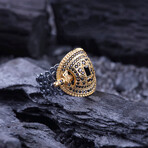 Sword&Shield Silver Ring // Silver + Gold (9)