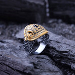 Sword&Shield Silver Ring // Silver + Gold (9)