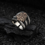 Eagle Claw Silver Ring // Silver + Gold (9)