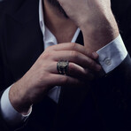 Eagle Claw Silver Ring // Silver + Gold (9)