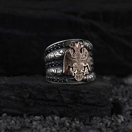 Eagle Claw Silver Ring // Silver + Gold (9)