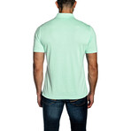 Short Sleeve Knit Polo Shirt // Sea Foam (XL)