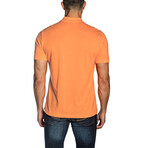 Short Sleeve Knit Polo Shirt V1 // Coral (L)