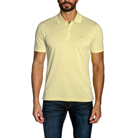 Grover Short Sleeve Polo // Pastel Yellow (S)