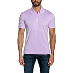Short Sleeve Knit Polo Shirt // Lavender (XL)