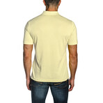 Short Sleeve Knit Polo Shirt // Pastel Yellow (2XL)