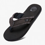 Aleader Men‘s Canvas Flip Flops // Black (US: 11)