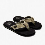 Aleader Men‘s Canvas Flip Flops // Khaki (US: 8)