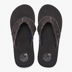 Aleader Men‘s Canvas Flip Flops // Black (US: 11)