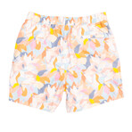 Harrison 5.5" Inseam Swim Trunk // Bleached Honeysuckle Print (Medium)