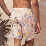 Hudson Swim Trunk // Bleached Honeysuckle Print (Small)