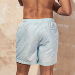 Harrison 5.5" Inseam Swim Trunk // Blooming Trellis Print (Small)