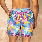 Harrison 5.5" Inseam Swim Trunk // Golden Hour Print (Small)