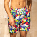 Harrison 5.5" Inseam Swim Trunk // Island Time Print (Small)