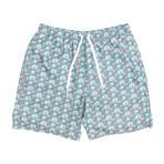 Hudson Swim Trunk // Royal Orchid Print (Small)