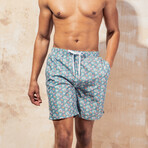 Hudson Swim Trunk // Royal Orchid Print (Small)