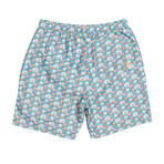 Hudson Swim Trunk // Royal Orchid Print (Small)