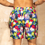 Harrison 5.5" Inseam Swim Trunk // Island Time Print (Small)