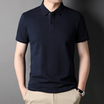 Corey Short Sleeve Polo Shirt // Dark Blue (XS)