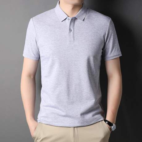 David Short Sleeve Polo Shirt // Gray (XS)