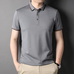 Isaac Short Sleeve Polo Shirt // Dark Gray (L)