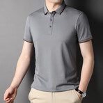 Isaac Short Sleeve Polo Shirt // Dark Gray (L)