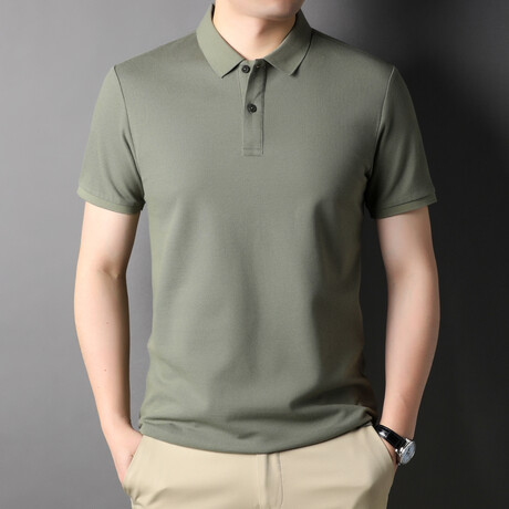 Lucas Short Sleeve Polo Shirt // Army Green (XS)