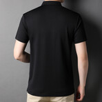 Jacob Short Sleeve Polo Shirt // Black (S)