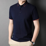 Henry Short Sleeve Polo Shirt // Dark Blue (L)