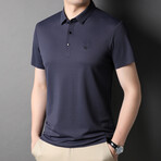 Emmet Short Sleeve Polo Shirt // Blue (XS)