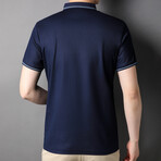 Caleb Short Sleeve Polo Shirt // Dark Blue (L)