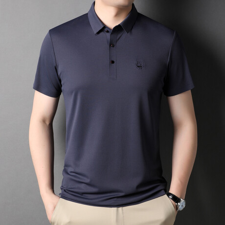 Emmet Short Sleeve Polo Shirt // Blue (XS)