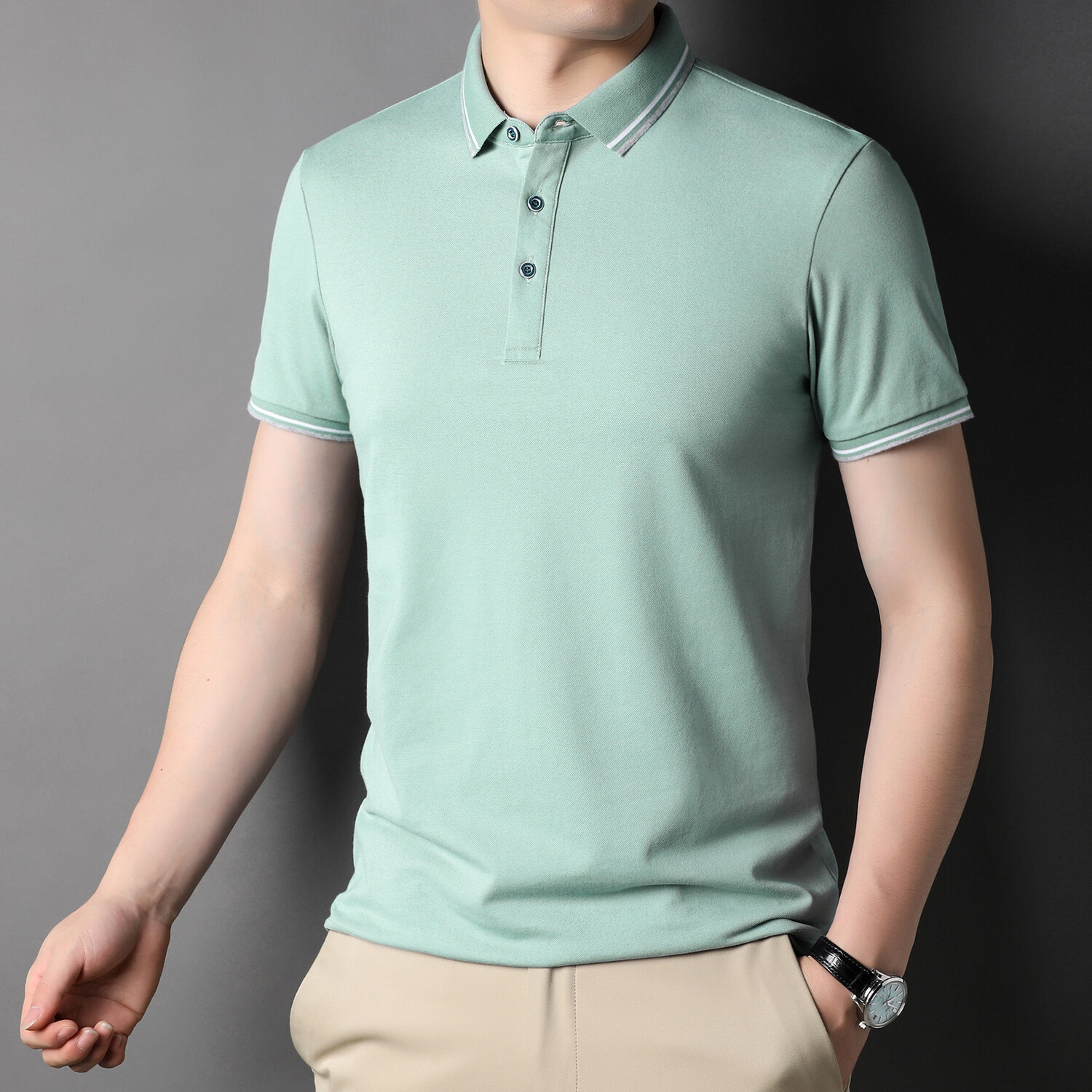 Jonas Short Sleeve Polo Shirt // Light Green (M) - ATOM Polos - Touch ...