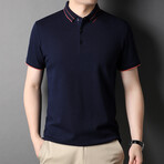 Henry Short Sleeve Polo Shirt // Dark Blue (L)