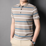 Keith Short Sleeve Polo Shirt // Beige (L)