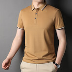 Gabriel Short Sleeve Polo Shirt // Caramel (M)