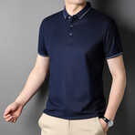 Caleb Short Sleeve Polo Shirt // Dark Blue (L)