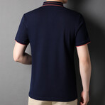 Henry Short Sleeve Polo Shirt // Dark Blue (L)