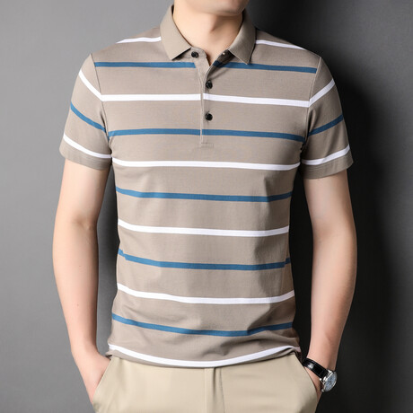 Keith Short Sleeve Polo Shirt // Beige (XS)