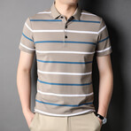 Keith Short Sleeve Polo Shirt // Beige (L)