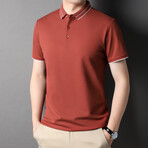 Zayn Short Sleeve Polo Shirt // Orange (XS)