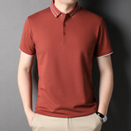 Zayn Short Sleeve Polo Shirt // Orange (XS)