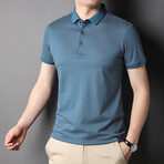 Sean Short Sleeve Polo Shirt // Blue (M)