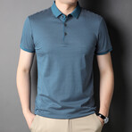 Sean Short Sleeve Polo Shirt // Blue (M)