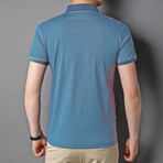 Sean Short Sleeve Polo Shirt // Blue (M)