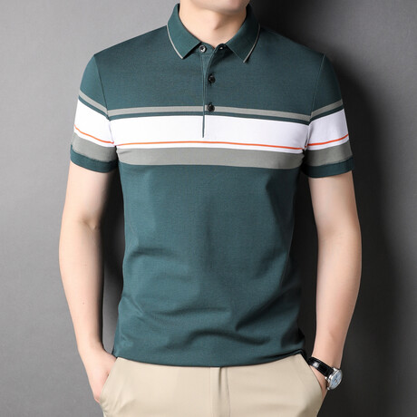 Ethan Short Sleeve Polo Shirt // Green (XS)