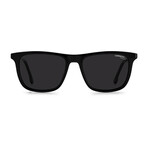 Carrera // Men's Square Polarized Sunglasses // Black Gray + Gray