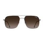 Carrera // Men's Aviator Polarized Sunglasses // Ruthenium + Brown Shaded